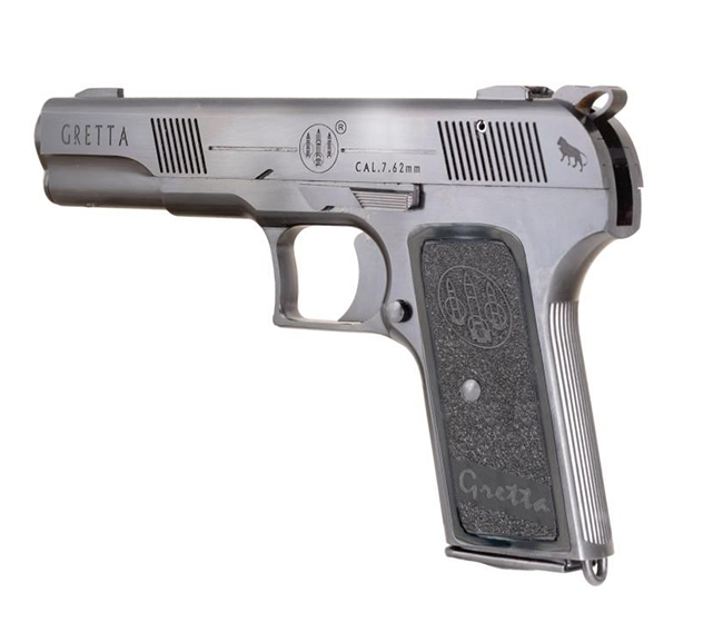 grey colour .32 caliber pistol 