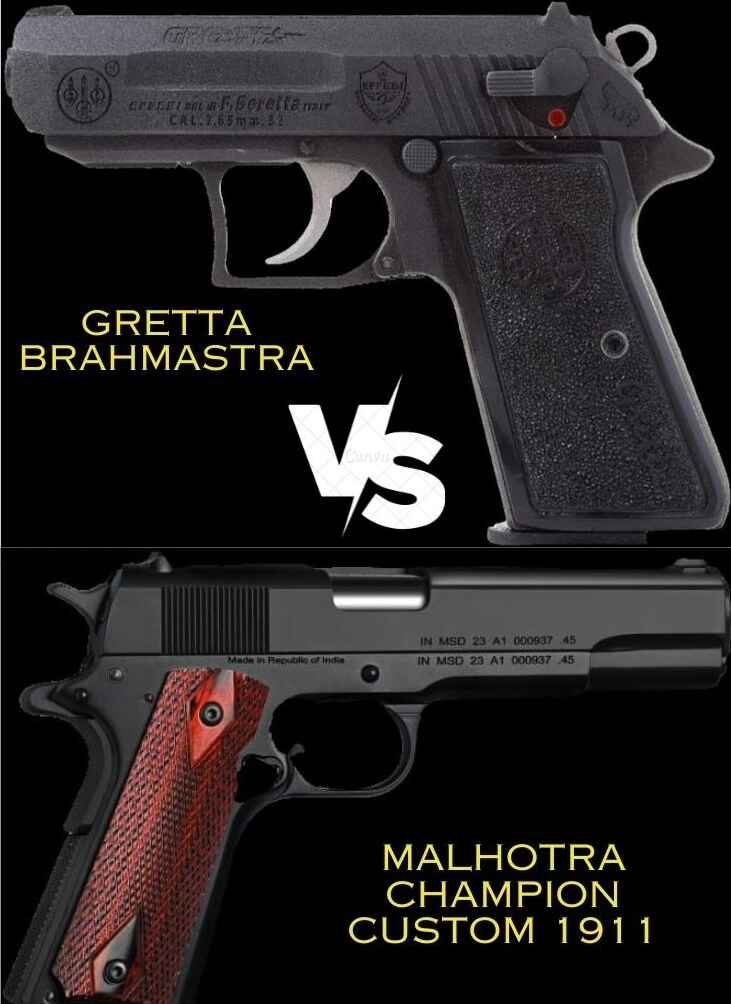 Comparison: MSD Champion Custom 1911 vs. Gretta .32 Pistol Brahmastra