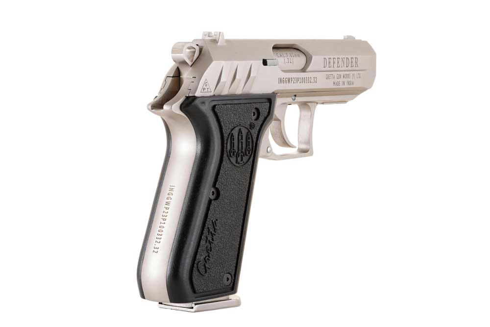 Gretta .32 caliber Defender in white and black colour